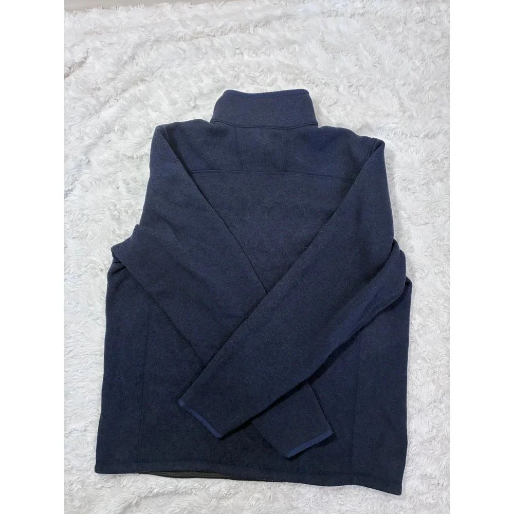 The North Face Gordon Lyons Quarter Zip Fleece Pullover Mens Large Navy Blue L